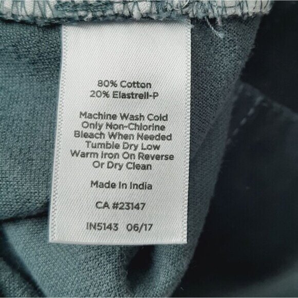 TALBOTS Flawless Five-Pocket Jegging Velvet Crop Skinny Pants Green  Sz 16 P - Picture 12 of 12